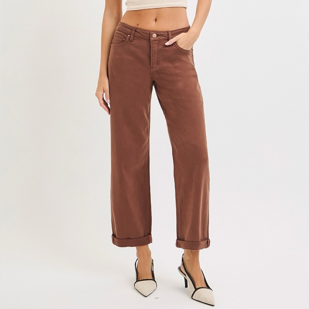 NWT Risen Plus + Reg Size Tummy Control Baggy Relaxed Fit Ankle Barrel Pants